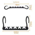 10 Pack Max Space Saving Hangers 360° Swivel Hooks Saving Closet Organizer