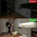 RUIKORING 8.5" Under Cabinet Lighting 6 Pack, 3 Colors Closet Lights Silver