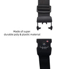 Heavy Duty Luggage Straps TSA Approved with Lock Adjustable Travel Belt for Suitcases (Grey) gray