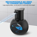 Automatic Foaming Soap Dispenser, 15oz/420ml Smart Hand Soap Dispensers, Touchless Wall Mount with 4-Level Adjustable, Rechargeable Foaming Hand Soap Dispenser for Bathroom Kitchen Office Black 1