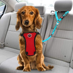 Lukovee Dog Car Seat Belt, 2 Pack, Headrest Restraint, Headrest A.Fluorescent Pink Headrest, 2 Pcs