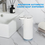 RYTOXILO Automatic Soap Dispenser, 2 Pack Black Touchless Liquid Soap Dispenser for Bathroom, 13.5 Fl Oz Plastic Electric Auto Dish Soap Dispensers Wall Mount for Kitchen with Adjustable Volume Liquid-2 Pack
