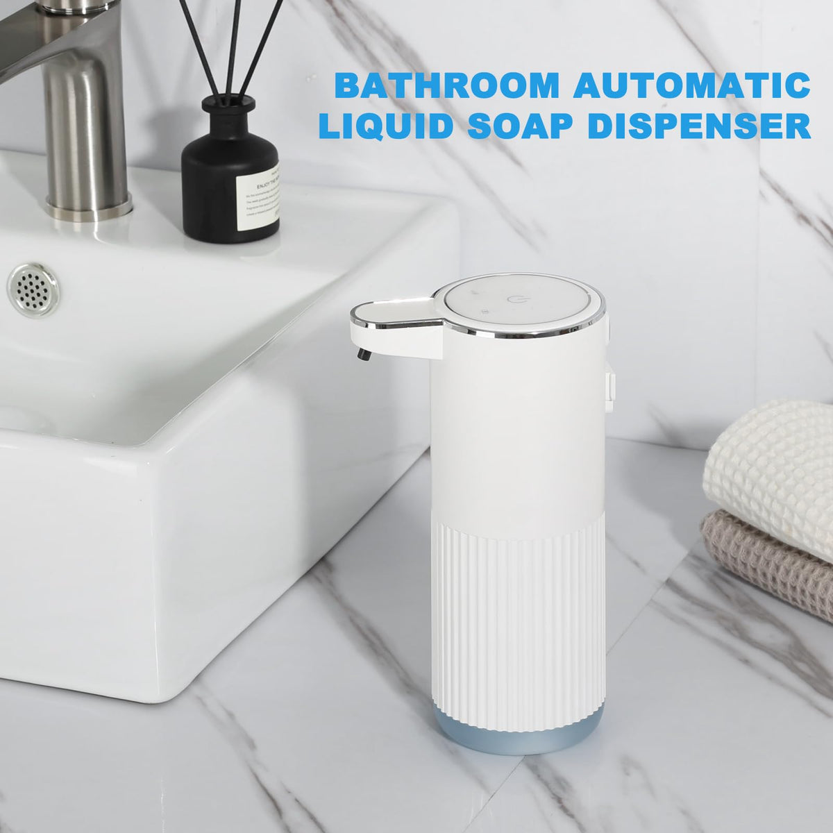 RYTOXILO Automatic Soap Dispenser, 2 Pack Black Touchless Liquid Soap Dispenser for Bathroom, 13.5 Fl Oz Plastic Electric Auto Dish Soap Dispensers Wall Mount for Kitchen with Adjustable Volume Liquid-2 Pack