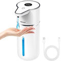 Automatic Liquid Soap Dispenser Touchless,6-Level Adjustable,USB Rechargeable Smart Soap Dispenser,16.9oz/500mL Compatible with Thick Thin Dish/Hand Soap for Bathroom Accessories Kitchen Sink-White White Gel