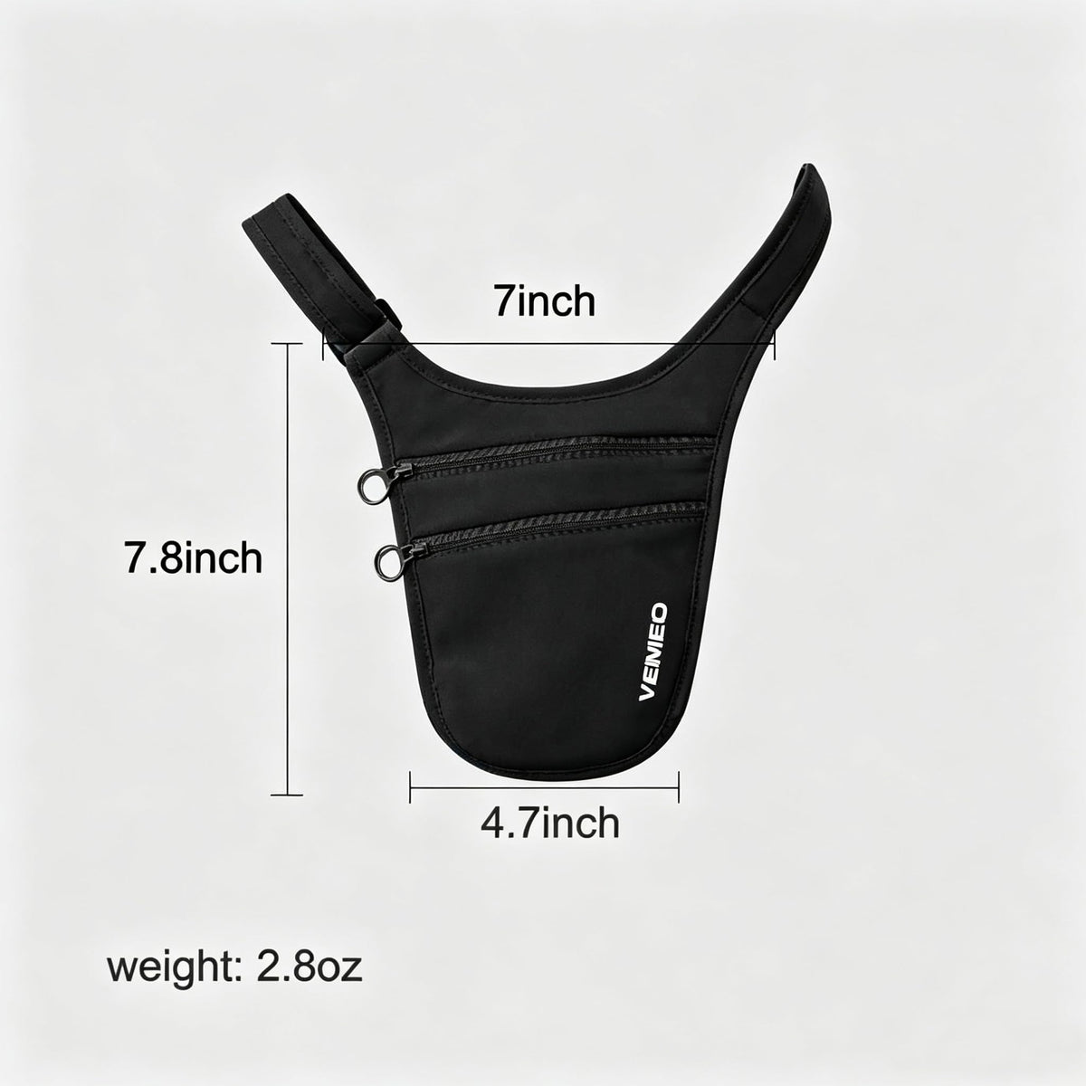 Money Belt for Travel Hidden Under Clothes, Anti-Theft Passport Holder & Travel Wallet Pouch for Men & Women (black) black