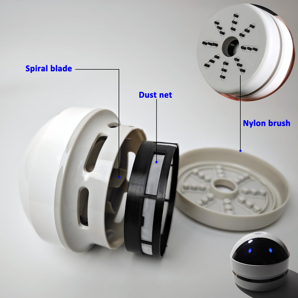 Desktop Vacuum Cleaner Mini Desk Vacuum Cleaner Portable Dust Crumb Sweeper White