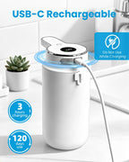 Touchless Automatic Liquid Soap Dispenser, Rechargeable White