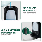 anydry Commercial Automatic Soap Dispenser 34oz Large Capacity Wall-Mounted Black