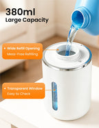 Automatic Soap Dispenser Touchless, USB Rechargeable Hand Soap Dispenser, 4 Adjustable Soap Levels, IPX5 Waterproof, 12.8oz/380ml, Countertop or Wall Mounted for Bathroom and Kitchen, White Liquid