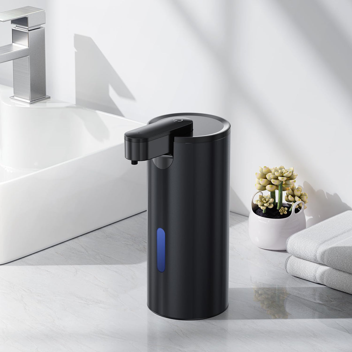 Fantictas Automatic Soap Dispenser Touchless, Stainless Steel 11.5 oz Gel
