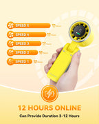 PlayHot Portable Handheld Turbo Fan, Travel Essentials, Gifts for Women/Men Blue