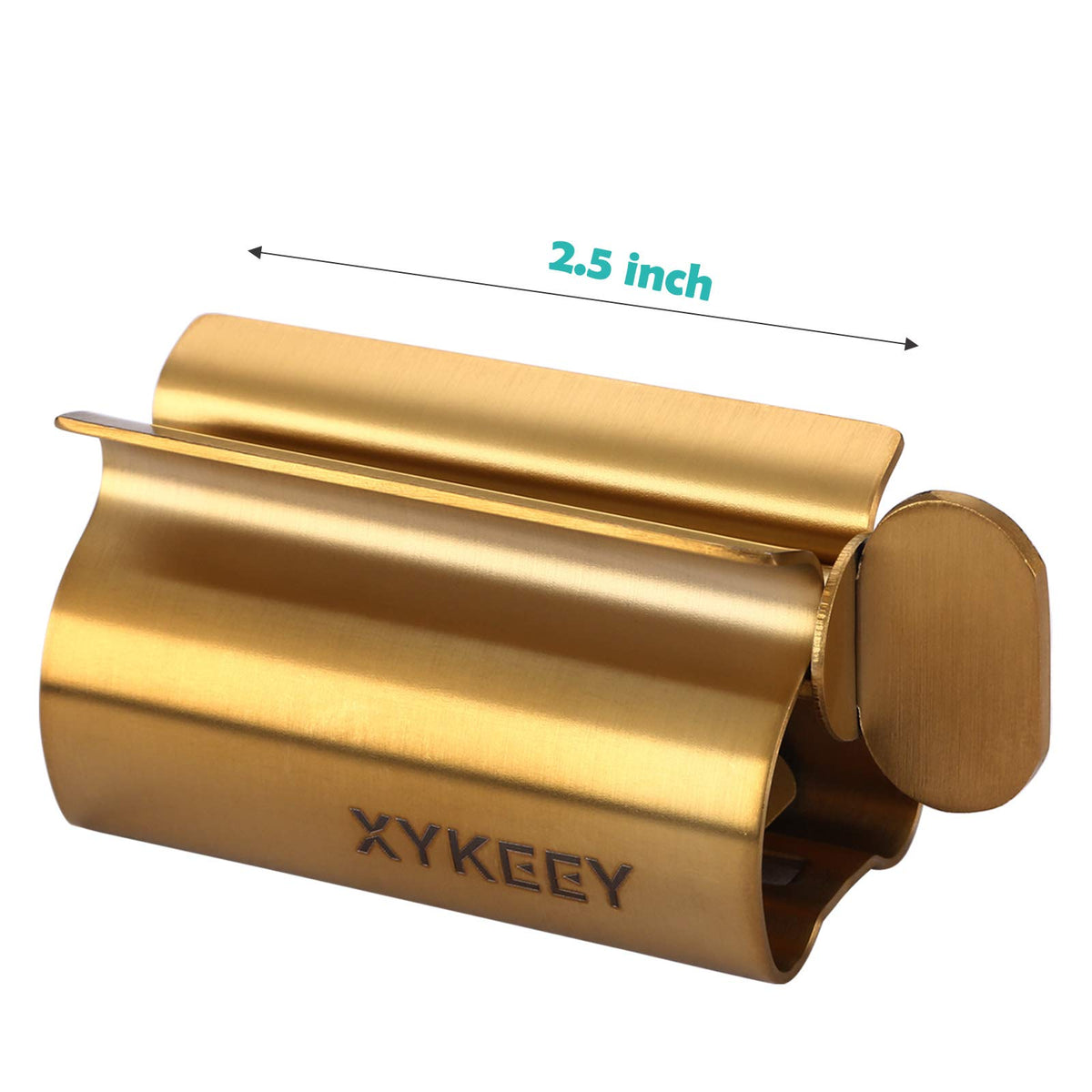 XYKEEY Toothpaste Tube Squeezer - Set of 2 Toothpaste Squeezer Rollers, Metal Toothpaste Tube Wringer Seat Holder Stand (Matt Black) Matt Black