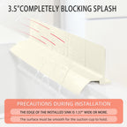 23" Ultra Silicone High Sink Splash Guard, Grey Gray