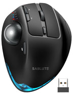 Ergonomic Wireless Trackball Mouse, Rechargeable Adjustable 0°/18° Angle Gray ball
