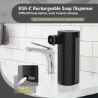 Automatic Liquid Soap Dispenser Touchless, USB Rechargeable Smart Hand Soap Dispenser, 13.5oz/400ml, 3-Level Adjustable, Compatible with Thick Thin Dish Soap for Bathroom Kitchen, Clog-Free (Gold) Gold