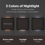mooas Wood Moon Cordless Mini Digital LED Wall Clock, Date, Temperature Wood Moon (Cordless Mini)