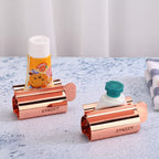 XYKEEY Toothpaste Tube Squeezer - Set of 2 Toothpaste Squeezer Rollers, Metal Toothpaste Tube Wringer Seat Holder Stand (Matt Black) Matt Black