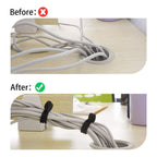 SMART&COOL Reusable Silicone Magnetic Cable Ties, Multicolored, 20-Pack Multi