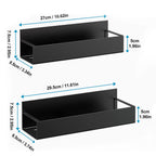 Metal 2 Pack Magnetic Spice Storage Rack Organizer for Refrigerator and Oven, Fridge Organizers and Storage Black