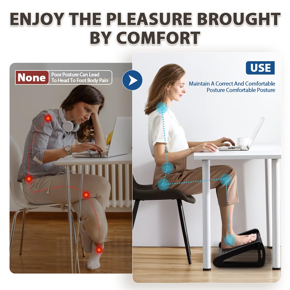Adjustable Foot Rest Under Desk for Ergonomic Support at Work