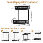 Under Sink Organizer for Kitchen and Bathroom Cabinets Pull Out Storage White 2 Pack 2Tier
