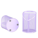 Delifox 2 Pack Pen Holder Mesh Round Pencil Holder 3 Compartments, Black