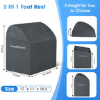 Foot Rest for Under Desk with 3 Heights, Foot Stool, Dark Grey Dark Gray