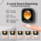 Automatic Soap Dispenser Touchless, Wall Mount, Rechargeable, Mood Lighting Black