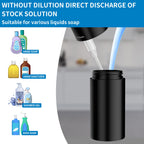 Automatic Soap Dispenser Touchless,15-Level,Kitchen Bathroom Black Bright Black