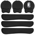 6 Pcs Mouse Pad and Keyboard Wrist Rest, Keyboard and Mouse Pad Set with Wrist Support, Ergonomic Memory Foam Wrist Rest for Computer Keyboard Office, Gaming, Computer, Laptop, Typing Comfort