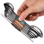 Magnetic Stainless Steel Dual-Sided Measuring Spoons Set