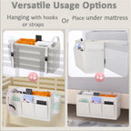 Bedside Caddy Bedside Storage Hanging Organizer for Bunk Dorm Bed Rail New Pink