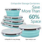 8 Collapsible Food Storage Containers, Silicone Collapsible Food Storage Containers, Collapsible Food Storage Silicone, Rv Collapsible Bowls, Collapsible Storage Containers for Food Camping