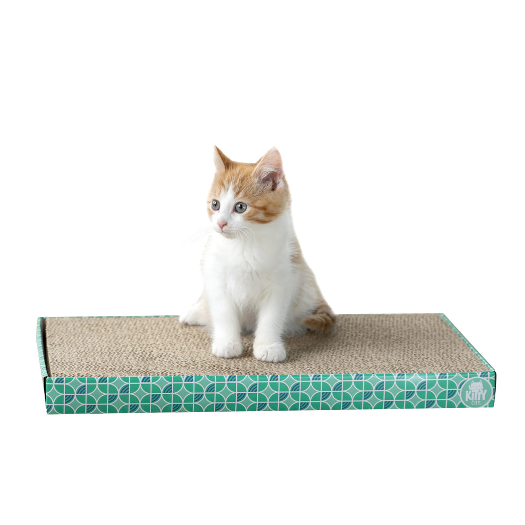 Kitty City Cat Scratcher– 2-Pack Durable Corrugated Cardboard Scratch Pads...