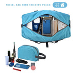 Felipe Varela Foldable Duffle Bag for Travel Weekend Overnight Gym Camping A Black 40L