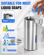 Fantictas Automatic Soap Dispenser Touchless, Stainless Steel 11.5 oz Gel