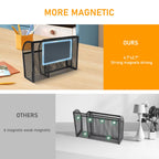 Magnetic Pencil Holder-Magnetic Basket for Fridge 3-Grid Mesh Magnetic Pen Holder for Refrigerator, Extra Strong Magnets Mesh Marker Holder Locker Accessories Organizer for Whiteboard Black