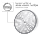 LEKEYE Shower Hair Catcher Drain Protector Strainer-Steel & Silicone 2 Pack Gray Gray