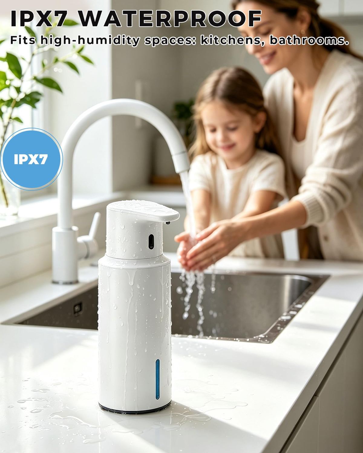 Automatic Liquid Soap Dispenser, Touchless, Rechargeable Stainless Steel