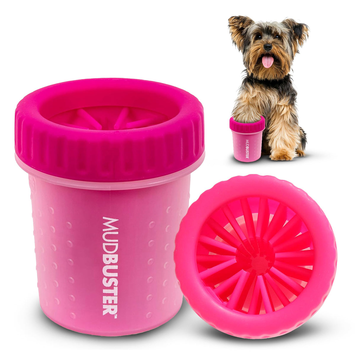 Dexas MudBuster Large Dog Paw Cleaner, Blue, Fits 2.5"-3.5" Wide Paws,...