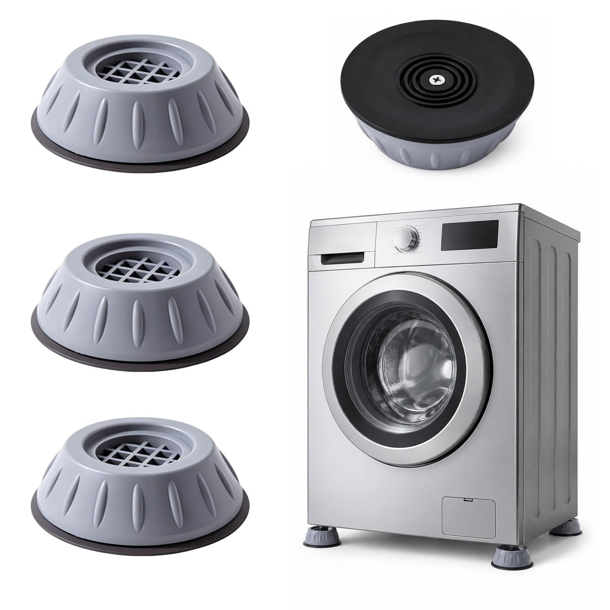 4 Pcs Anti Vibration Pads for Washing Machine Reduce Noise Rubber Feet Pads