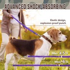 AUROTH Bungee Dog Leash for Large Dogs, No Pull for Shock Absorption Army Yellow MAX: 4.5 FT