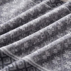 Nordic Plaid Green Sherpa Throw Blanket for Bed and Couch