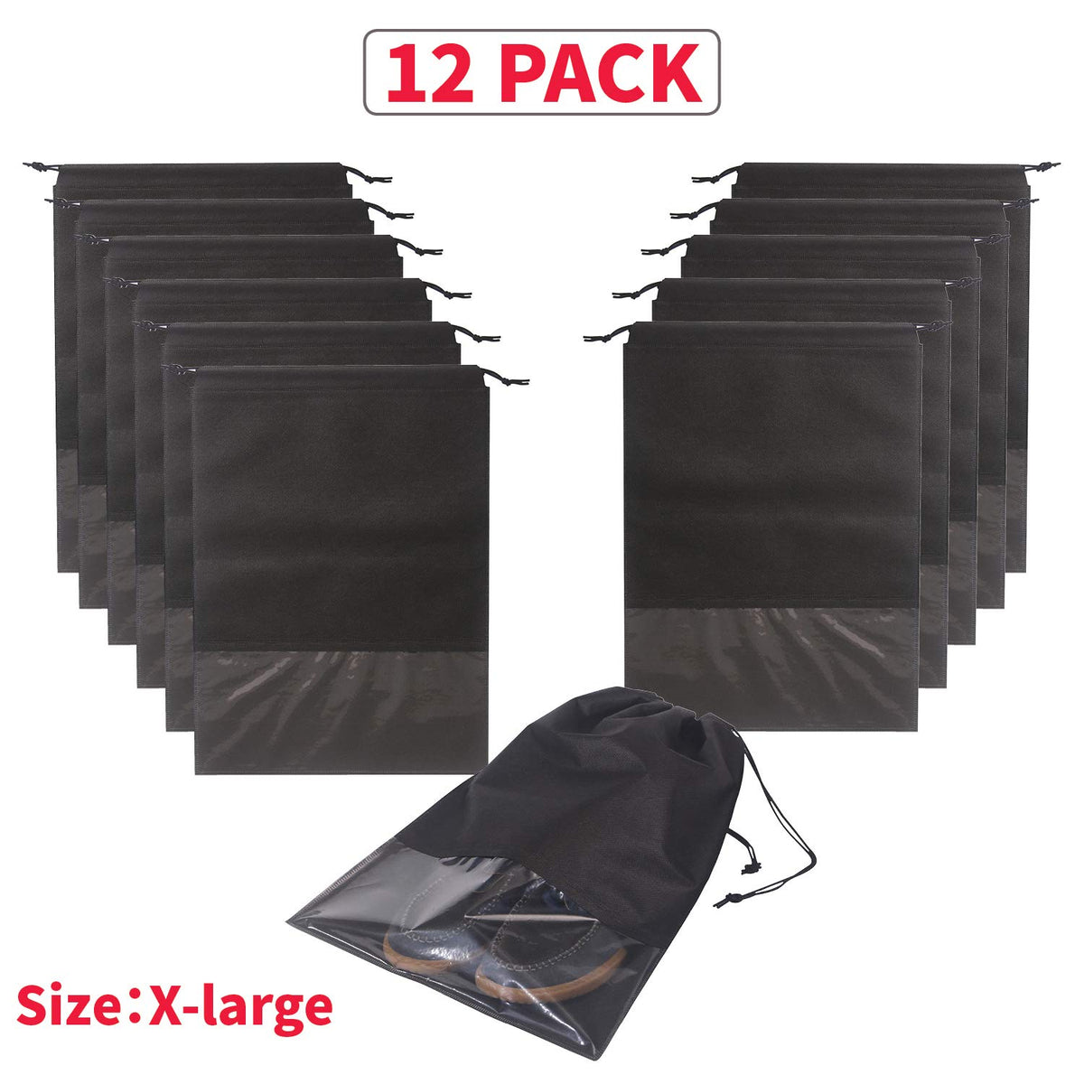Travel Shoe Storage Bags with Drawstring