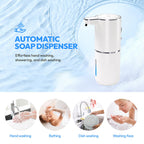 2 Pack Automatic Foaming Soap Dispenser,Touchless Foam Soap Dispenser,12.8oz Rechargeable Wall Mounted Smart for Bathroom and Kitchen Dish Soap,Easy for Toddlers(Black) Black