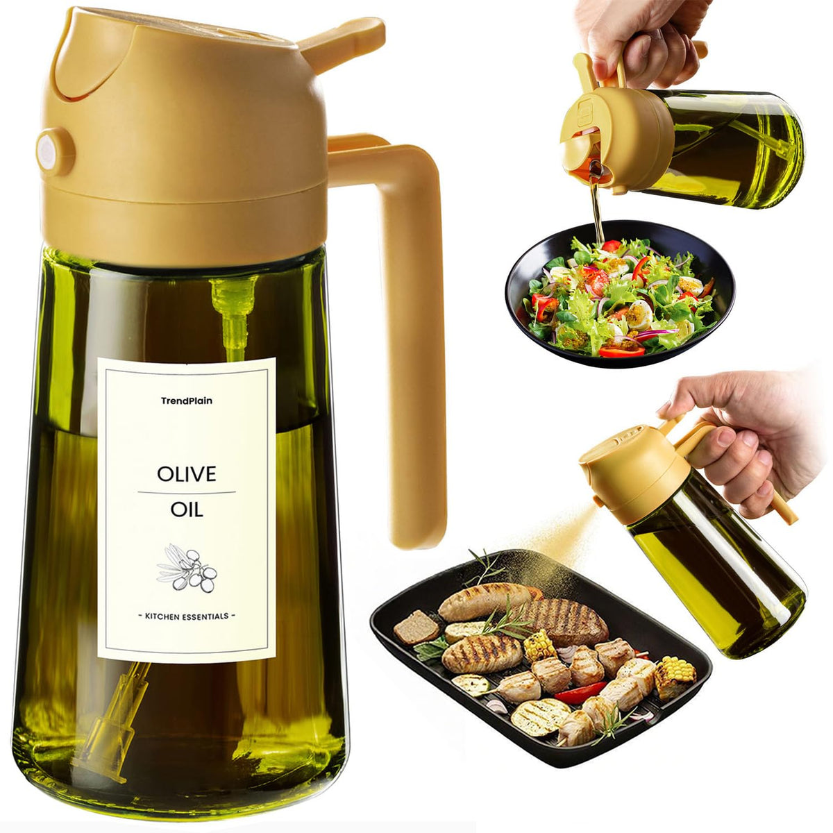 TrendPlain - Original 16oz/470ml Olive Oil Dispenser Bottle for Kitchen...
