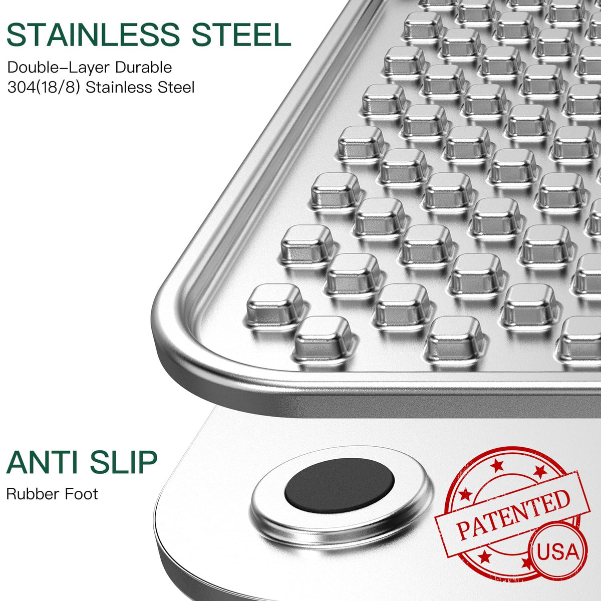 Lick Mat for Dogs & Cats, Double-Wall Stainless Steel, Large-1Pack