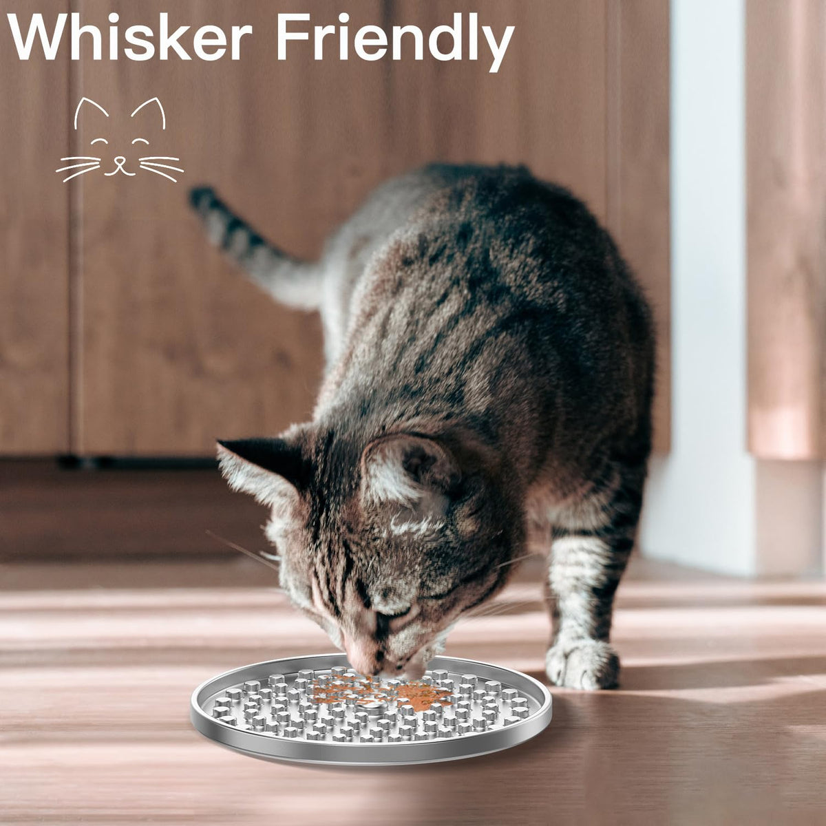 Lick Mat for Dogs & Cats, Double-Wall Stainless Steel, Large-1Pack