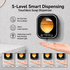 Automatic Soap Dispenser Touchless, Wall Mount, Rechargeable, Mood Lighting Black