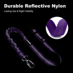 Dog Seat Belt for Car, Car Harness with Locking Aluminum Hook Purple